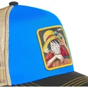 trucker-cap-blau-und-braun-monkey-d-luffy-op2-luf4-one-piece-von-capslab