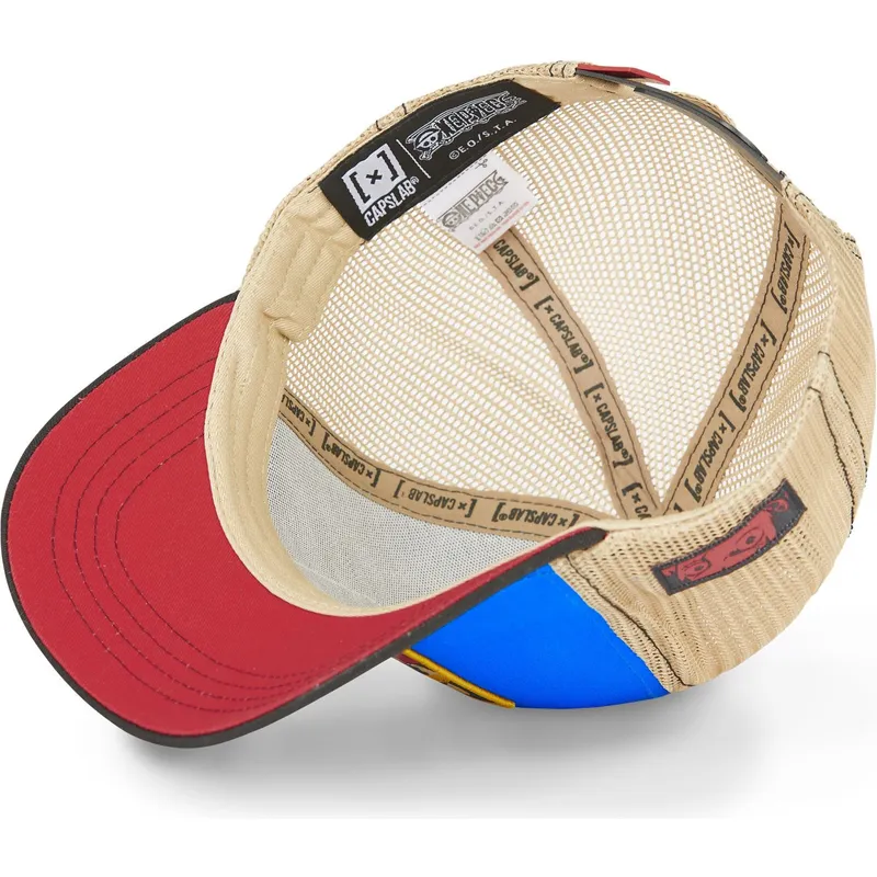 trucker-cap-blau-und-braun-monkey-d-luffy-op2-luf4-one-piece-von-capslab
