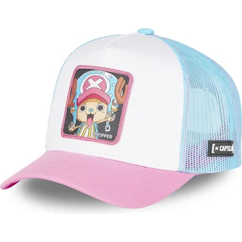 trucker-cap-weiss-blau-und-rosa-tony-tony-chopper-cho4-one-piece-von-capslab