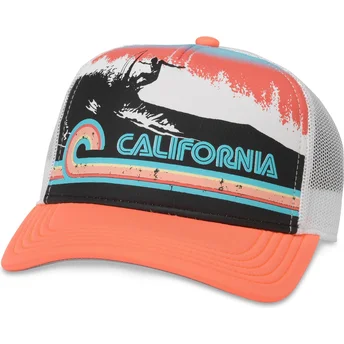 Orange Trucker Snapback Cap California Riptide Valin von American Needle