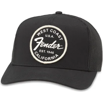 Schwarze Trucker-Snapback-Kappe Fender Valin von American...
