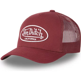 Von Dutch LOF B1 Dark Red Adjustable Trucker Hat