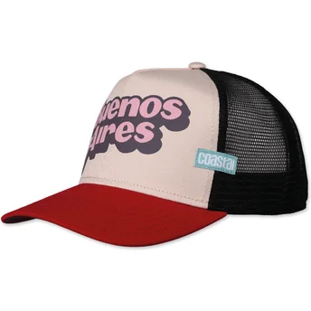 Beige och röd trucker-keps Buenos Aires HFT från Coastal