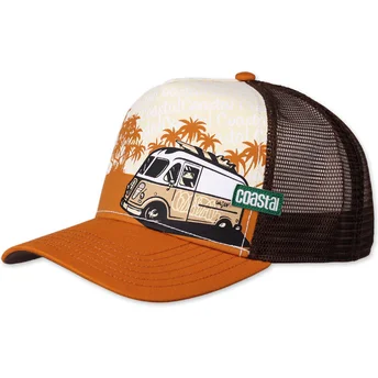 Beige und braune Trucker-Kappe SurfBubbi HFT von Coastal