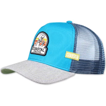 Trucker-Cap blau und grau Coffee To Ride HFT von Coastal