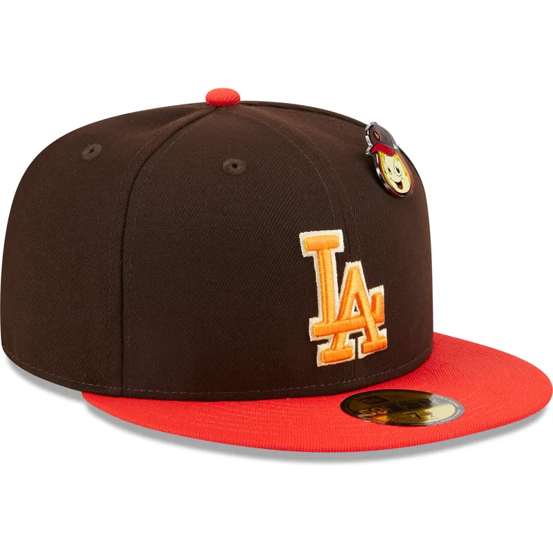 brun-och-rod-platt-keps-justerad-59fifty-the-elements-fire-pin-los-angeles-dodgers-mlb-fran-new-era