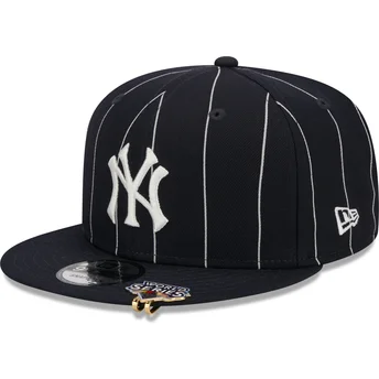 New York Yankees MLB New Era 9FIFTY Pinstripe Visor Clip marinblå snapback flat keps