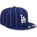 bla-platt-snapback-keps-9fifty-pinstripe-visor-clip-fran-los-angeles-dodgers-mlb-av-new-era