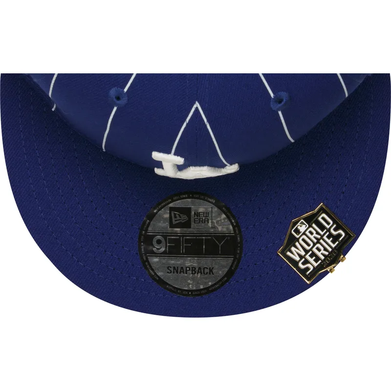 blaue-flache-snapback-kappe-9fifty-pinstripe-visor-clip-der-los-angeles-dodgers-mlb-von-new-era