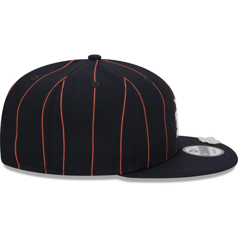 marineblaue-flache-snapback-kappe-9fifty-pinstripe-visor-clip-der-detroit-tigers-mlb-von-new-era