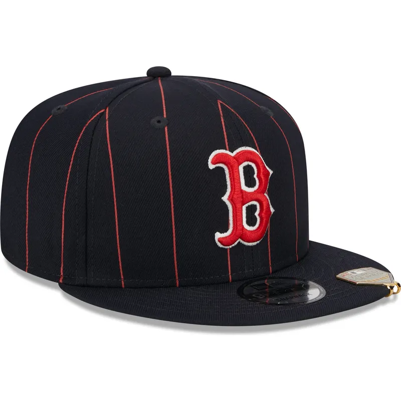 marinbla-platt-keps-snapback-9fifty-pinstripe-visor-clip-fran-boston-red-sox-mlb-av-new-era