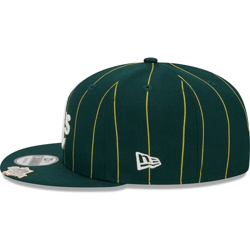 sapkak-lapos-zold-snapback-9fifty-pinstripe-visor-clip-oakland-athletics-mlb-new-era