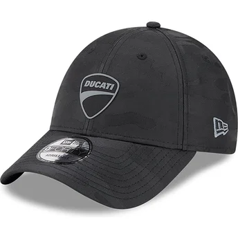 Gorra curva camuflaje negro ajustable 9FORTY de Ducati Motor MotoGP de New Era