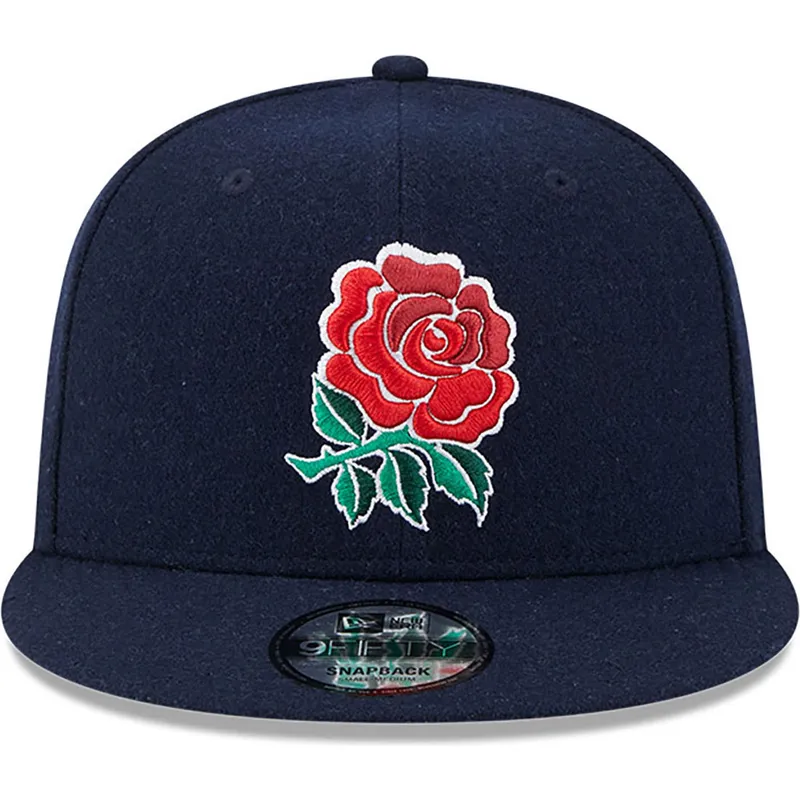 sapkak-lapos-kek-snapback-9fifty-wool-england-rugby-rfu-new-era