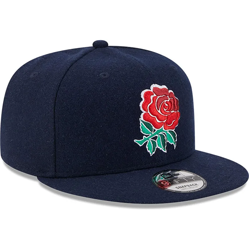 sapkak-lapos-kek-snapback-9fifty-wool-england-rugby-rfu-new-era