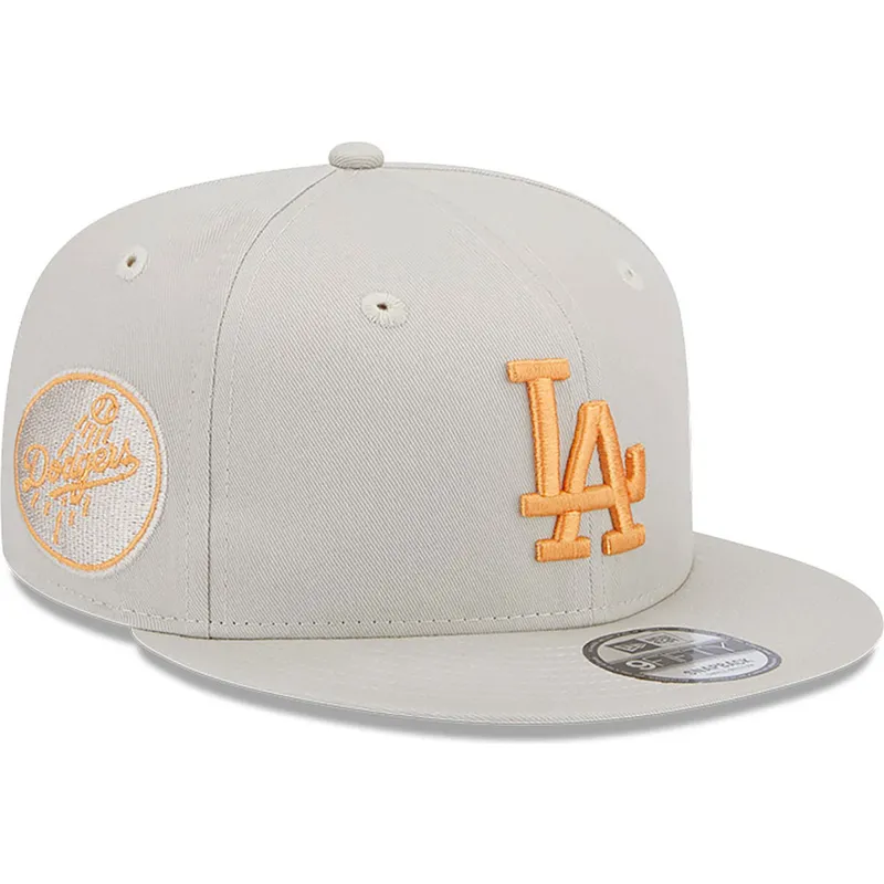 sapkak-lapos-bezs-snapback-9fifty-side-patch-los-angeles-dodgers-mlb-new-era