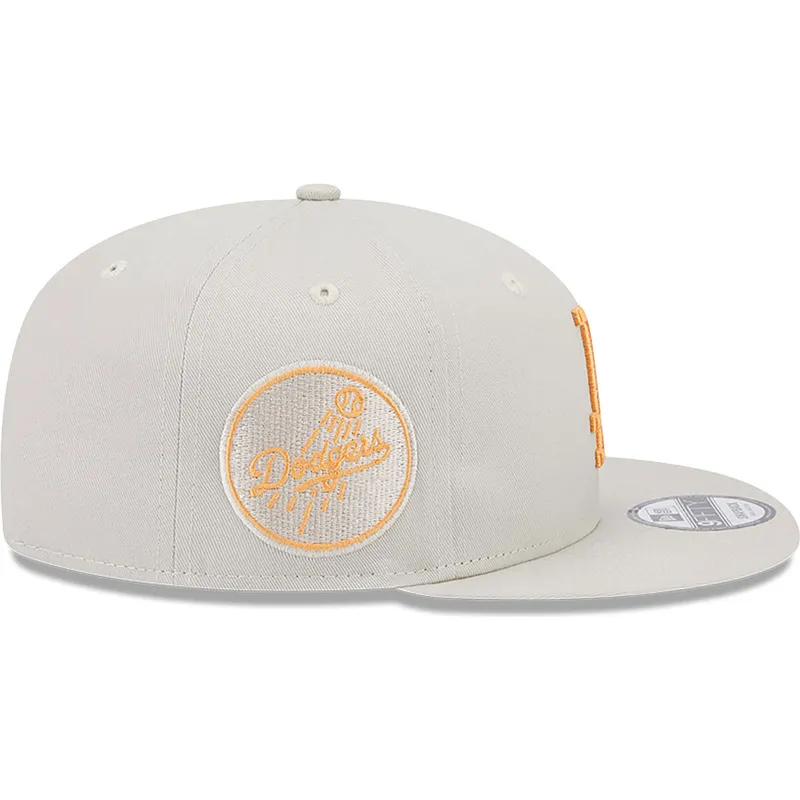 sapkak-lapos-bezs-snapback-9fifty-side-patch-los-angeles-dodgers-mlb-new-era