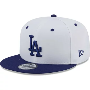 Gorra plana gris y azul snapback 9FIFTY White Crown de Los Angeles Dodgers  MLB de New Era