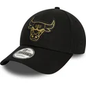sapkak-ivelt-fekete-allithato-9forty-metallic-badge-chicago-bulls-nba-new-era