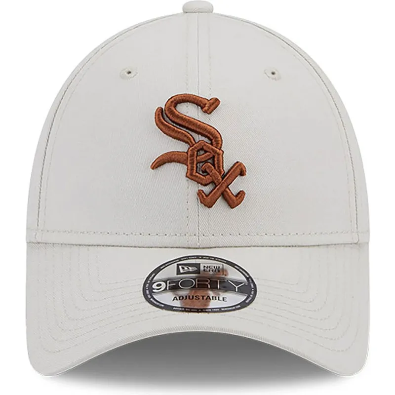 cap-ivelt-bezhov-reguliruema-lenta-marron-9forty-league-essential-chicago-white-sox-mlb-new-era