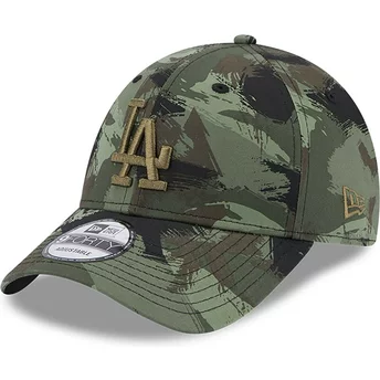 New Era Curved Brim 9FORTY All Over Print Painted Los Angeles Dodgers MLB Camouflage Adjustable Cap