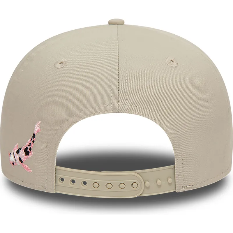 sapkak-lapos-bezs-snapback-9fifty-koi-fish-new-york-yankees-mlb-new-era