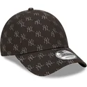 justerbar-svart-bojd-keps-9forty-monogram-new-york-yankees-mlb-fran-new-era