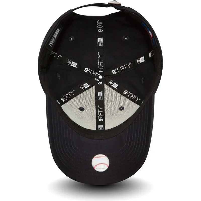 marineblaue-verstellbare-gebogene-kappe-fur-kinder-9forty-essential-der-new-york-yankees-mlb-von-new-era
