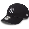 blaue-gebogene-verstellbare-kappe-fur-kinder-9forty-essential-von-new-york-yankees-mlb-von-new-era