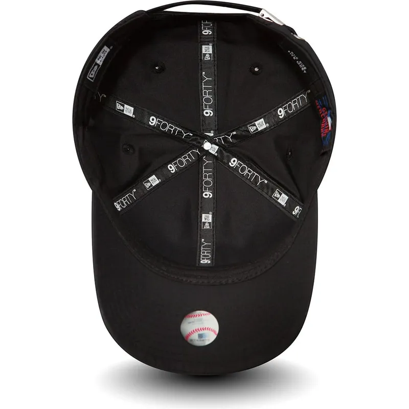 schwarze-verstellbare-curved-cap-9forty-flawless-logo-der-new-york-yankees-mlb-von-new-era