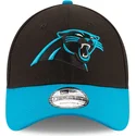 schwarze-und-blaue-verstellbare-curved-cap-9forty-the-league-der-carolina-panthers-nfl-von-new-era