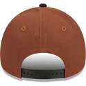 new-era-curved-brim-9forty-a-frame-harvest-boston-red-sox-mlb-brown-and-black-snapback-cap