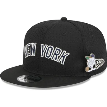 Sapkák lapos fekete snapback 9FIFTY Post-Up Pin New York Yankees MLB New Era