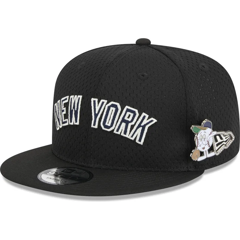 svart-platt-snapback-keps-9fifty-post-up-pin-new-york-yankees-mlb-fran-new-era