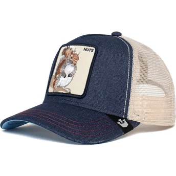 goorin-bros-trucker-cap-marineblau-und-beige-eichhornchen-the-nuts-squirrel-the-farm