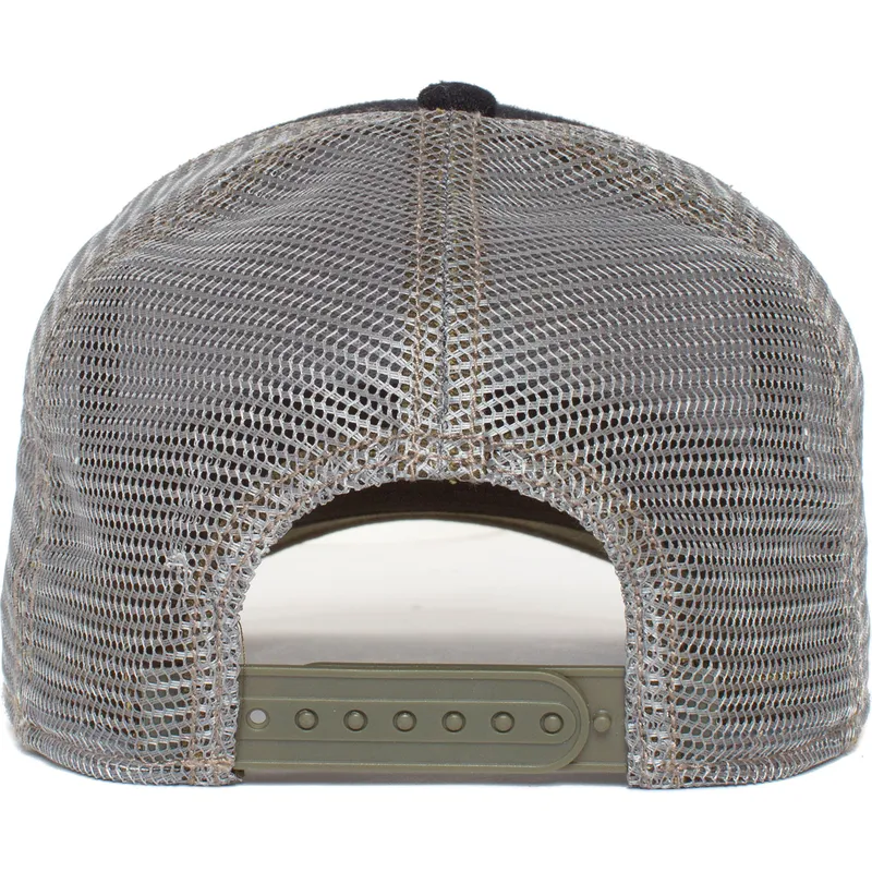 trucker-cap-schwarz-grau-und-rot-lowe-king-circwool-of-life-the-farm-von-goorin-bros