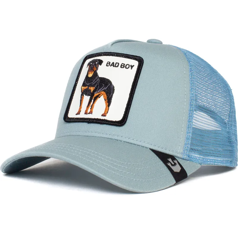trucker-cap-blau-hund-rottweiler-bad-boy-truckin-the-farm-von-goorin-bros