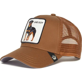 goorin-bros-the-farm-trucker-cap-braun-rottweiler-hund-the-baddest-boy