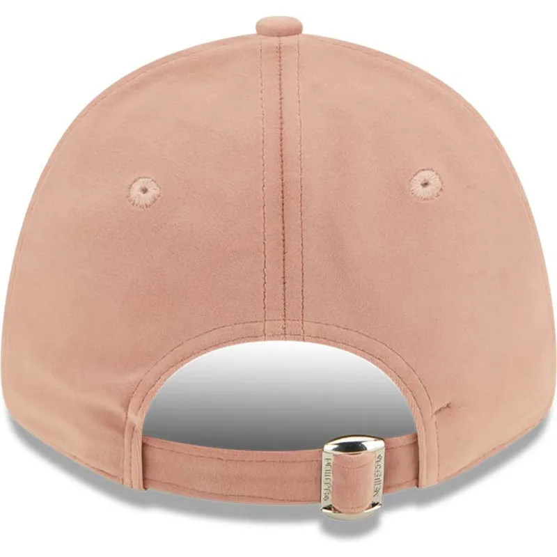 9forty-new-york-yankees-mlb-damen-verstellbare-rosa-velourskappe-mit-rosa-logo-von-new-era