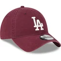 verstellbare-9twenty-league-essential-kappe-in-burgunderrot-der-los-angeles-dodgers-mlb-von-new-era