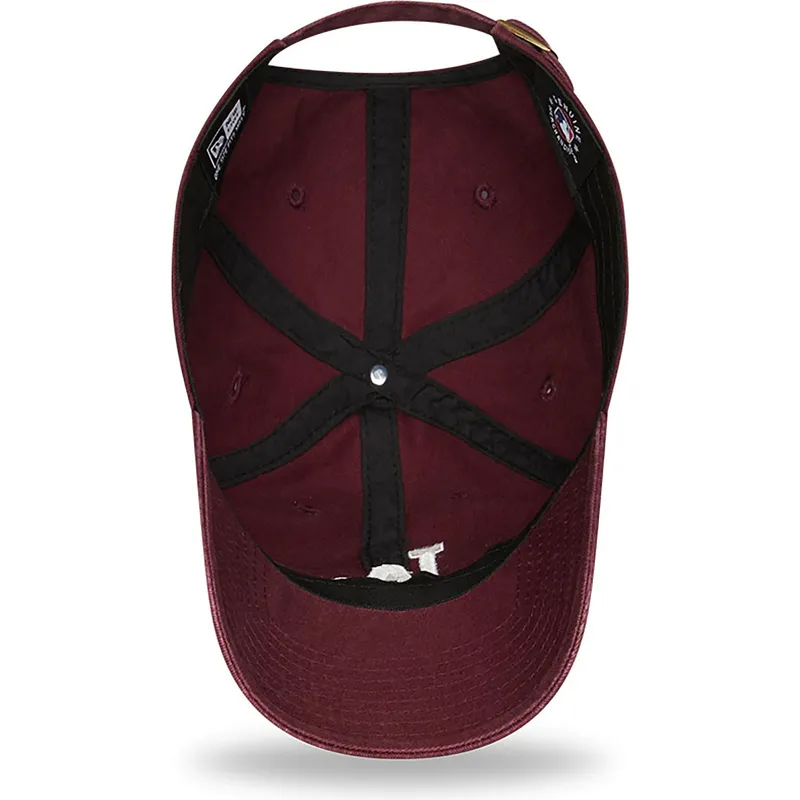 verstellbare-9twenty-league-essential-kappe-in-burgunderrot-der-los-angeles-dodgers-mlb-von-new-era