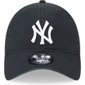 schwarze-verstellbare-9twenty-league-essential-kappe-mit-gebogenem-schirm-der-new-york-yankees-mlb-von-new-era