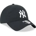 schwarze-verstellbare-9twenty-league-essential-kappe-mit-gebogenem-schirm-der-new-york-yankees-mlb-von-new-era