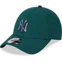verstellbare-grune-9forty-check-infill-cap-der-new-york-yankees-mlb-von-new-era