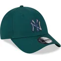 verstellbare-grune-9forty-check-infill-cap-der-new-york-yankees-mlb-von-new-era