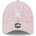sapkak-ivelt-rozsaszin-allithato-9forty-houndstooth-los-angeles-dodgers-mlb-new-era