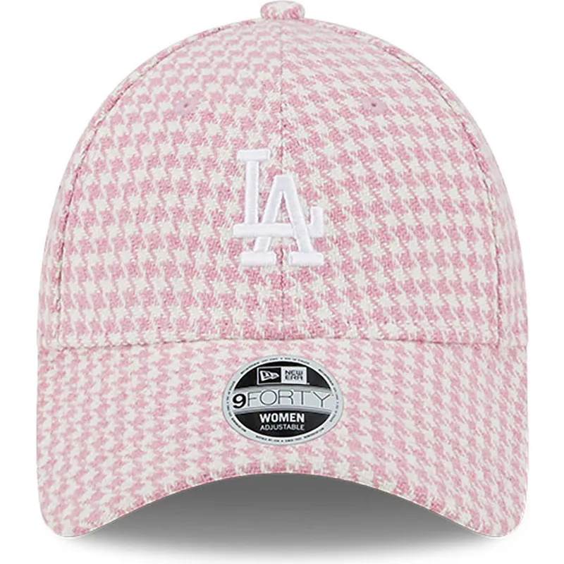 sapkak-ivelt-rozsaszin-allithato-9forty-houndstooth-los-angeles-dodgers-mlb-new-era