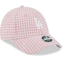 sapkak-ivelt-rozsaszin-allithato-9forty-houndstooth-los-angeles-dodgers-mlb-new-era