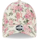 beige-verstellbare-kappe-mit-rosa-logo-fur-damen-9forty-floral-cord-new-york-yankees-mlb-von-new-era