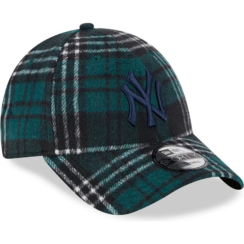 sapkak-ivelt-zold-allithato-9forty-check-new-york-yankees-mlb-new-era